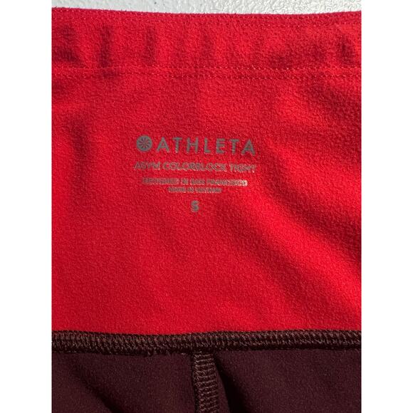 Athleta Leggings Asymmetrical Colorblock Supersonic Running Workout Sporty Yoga - Picture 4 of 5